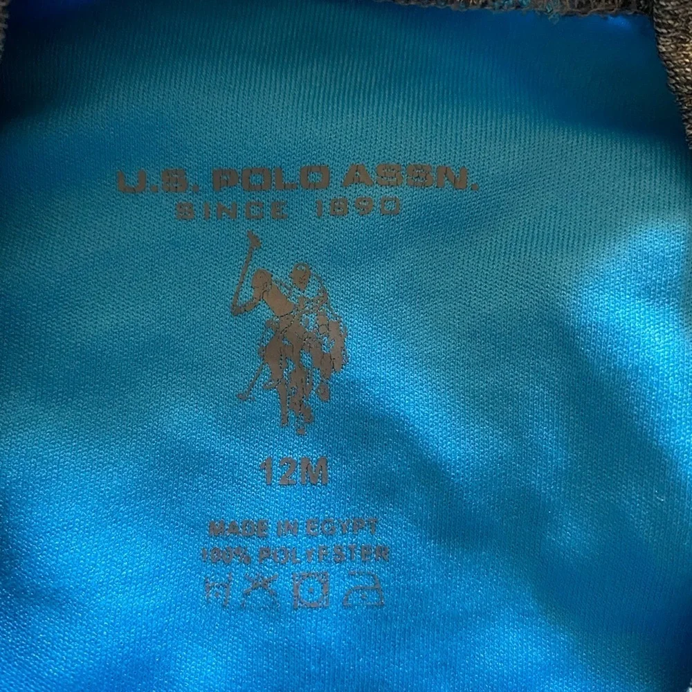 U.S. Polo Assn. Blue and Gray Kids Shirt 12M